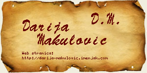Darija Makulović vizit kartica